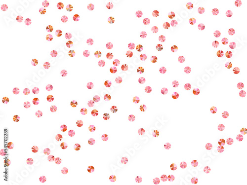 Pink gold paillettes confetti scatter vector composition. International Women's Day March 8th card background. Glamour shining bead elements holiday glitter. Confetti for Mother's day.