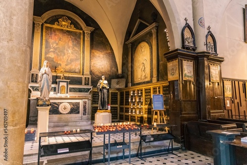 Interior view of a catholic church