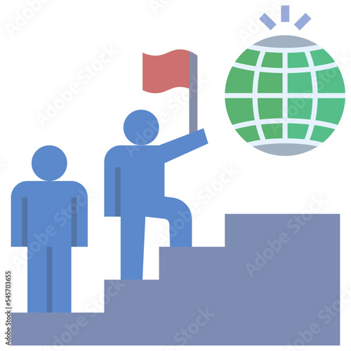 advantage flat style icon