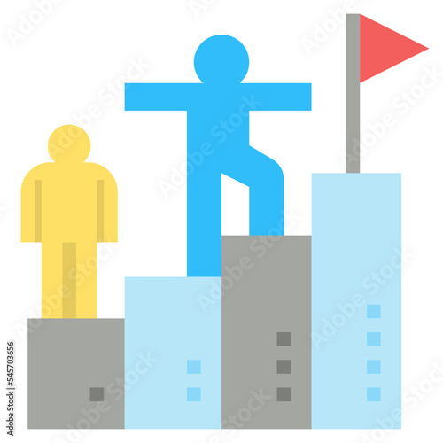 advantage flat style icon