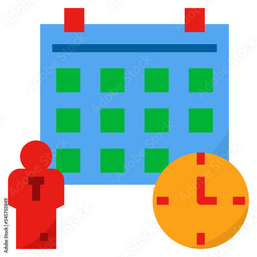 appointment flat style icon