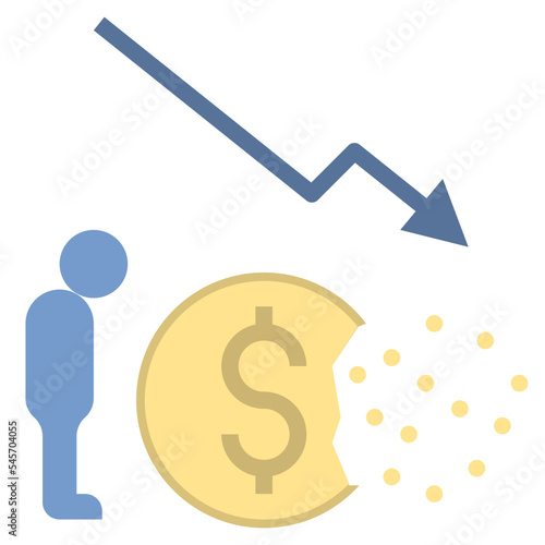 bankruptcy flat style icon