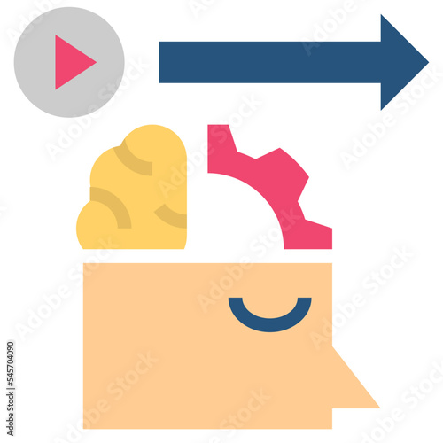 behavior flat style icon