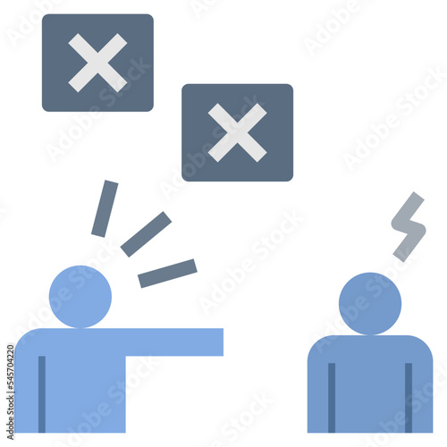 blame flat style icon