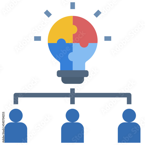 brainstorm flat style icon