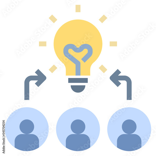 brainstorm flat style icon