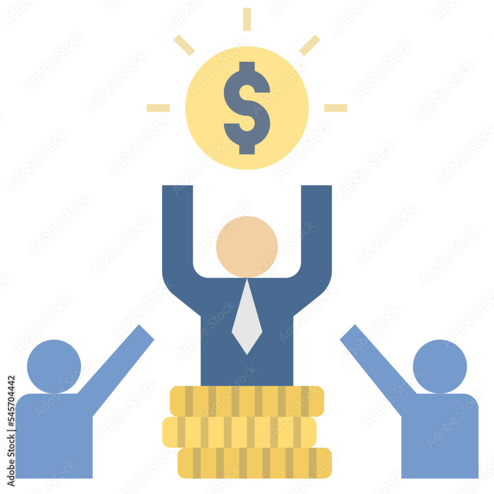 capitalism flat style icon