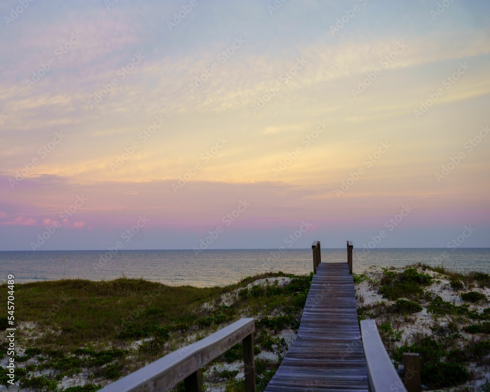 Beautiful sunset in the Saint George Island, Florida