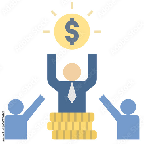 capitalism flat style icon