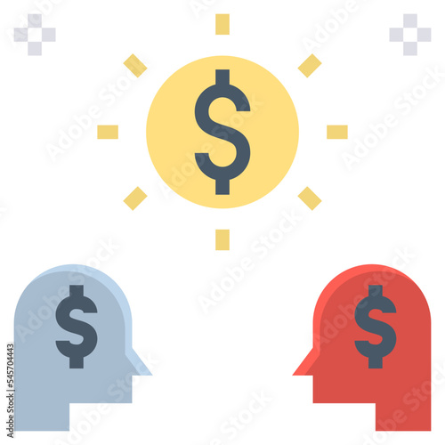 capitalism flat style icon