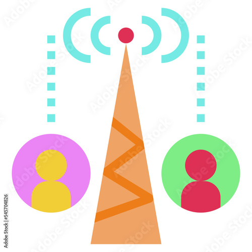 communication flat style icon