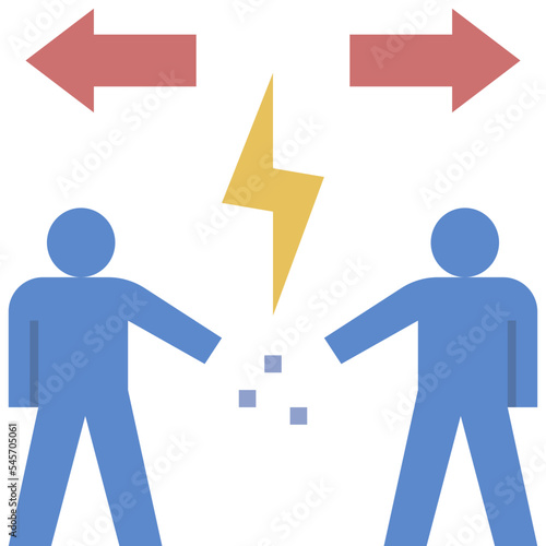 conflict flat style icon
