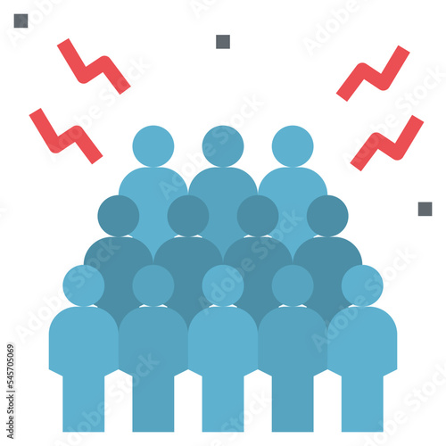 congestion flat style icon