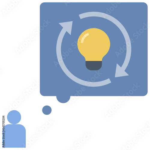 continuous flat style icon