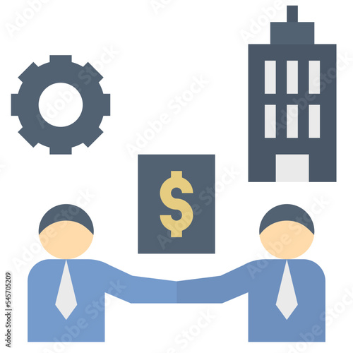 contract flat style icon