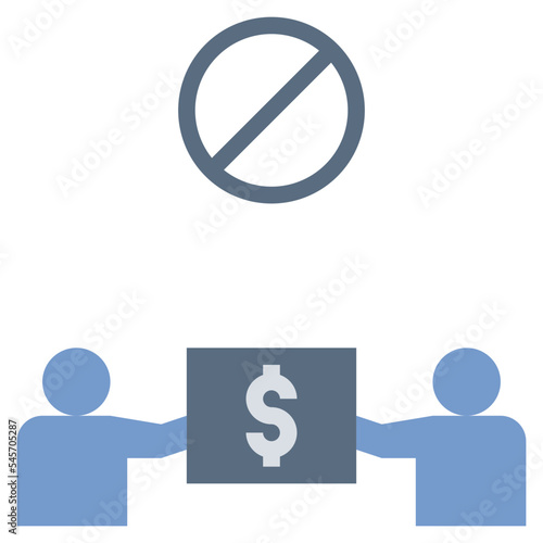 corruption flat style icon