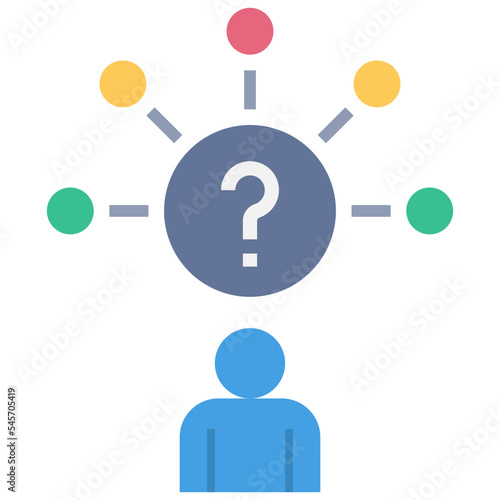 curiosity flat style icon
