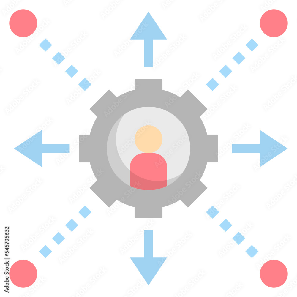 decentralization flat style icon decentralization flat style icon