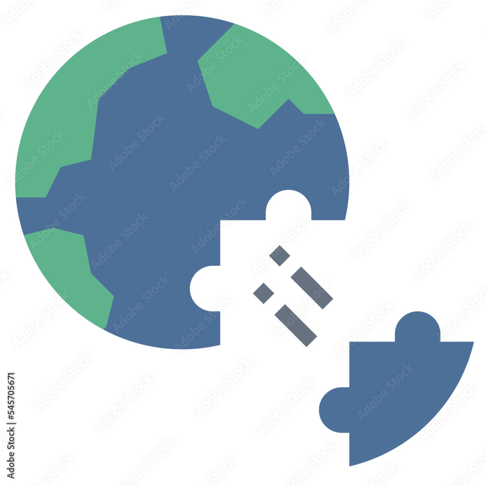 Obraz premium deglobalization flat style icon