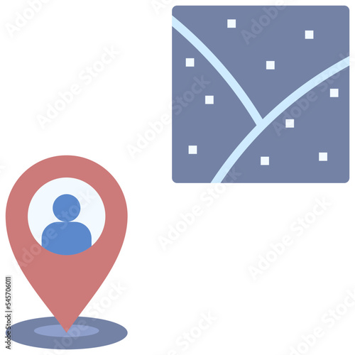 dispersed flat style icon