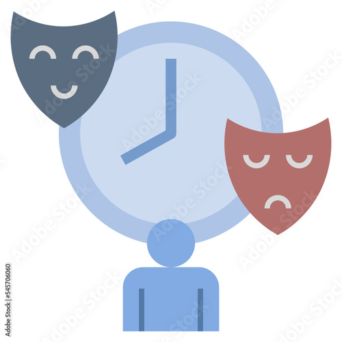 drama flat style icon