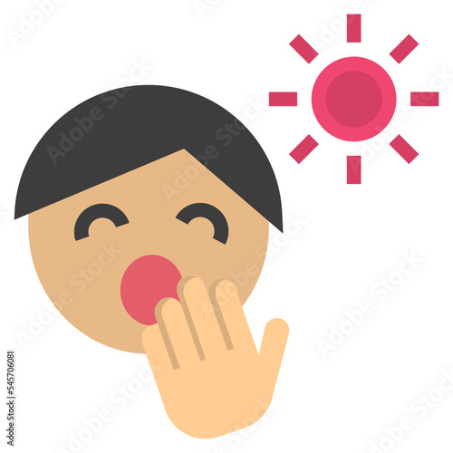 drowsy flat style icon
