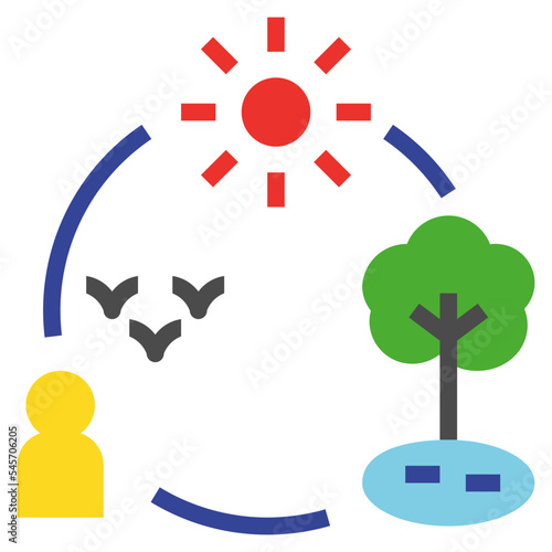 ecosystem flat style icon