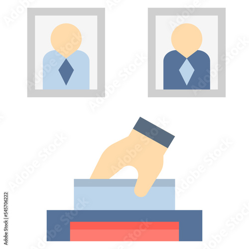 election flat style icon
