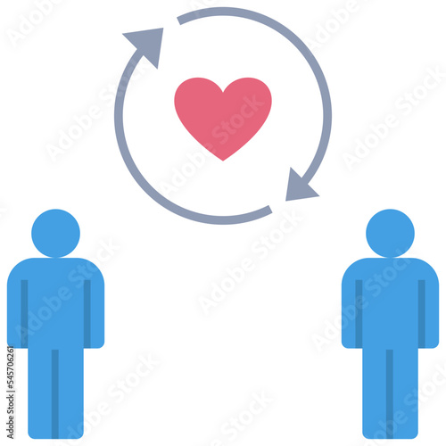 empathy flat style icon