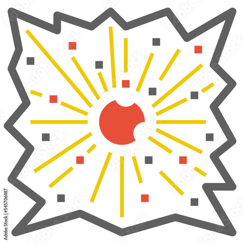 eruption flat style icon