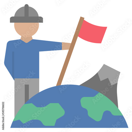 exploration flat style icon