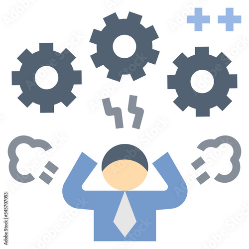 frustration flat style icon