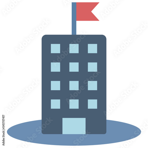 headquarter flat style icon