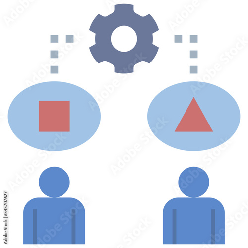 ideology flat style icon