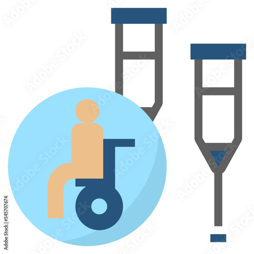 impairment flat style icon