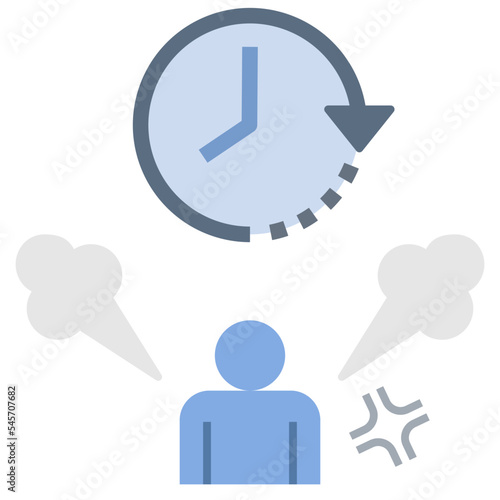 impatient flat style icon