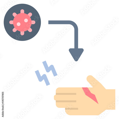 infected flat style icon