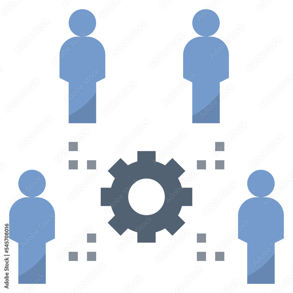 interdependence flat style icon interdependence flat style icon