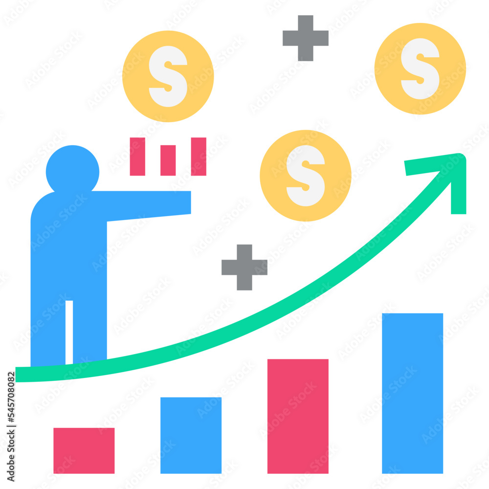 investment flat style icon investment flat style icon