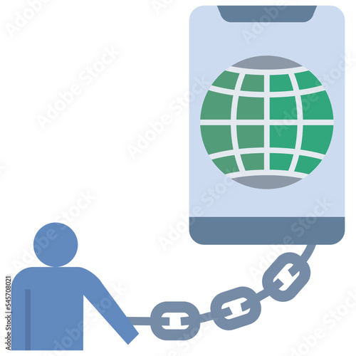 internet flat style icon