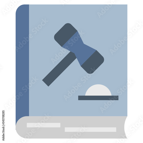 law flat style icon