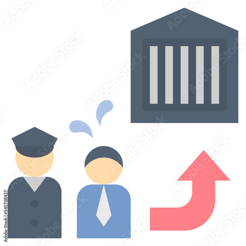 litigation flat style icon