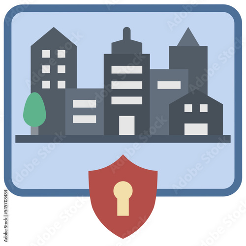 lockdown flat style icon