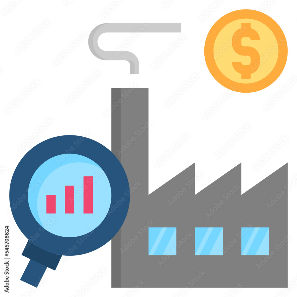 microeconomics flat style icon