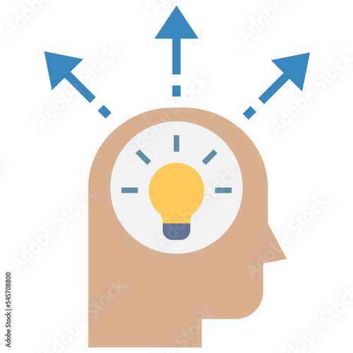 mentality flat style icon