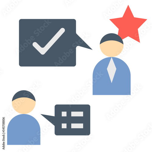 mentoring flat style icon