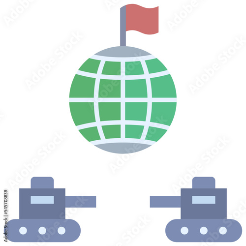 military flat style icon