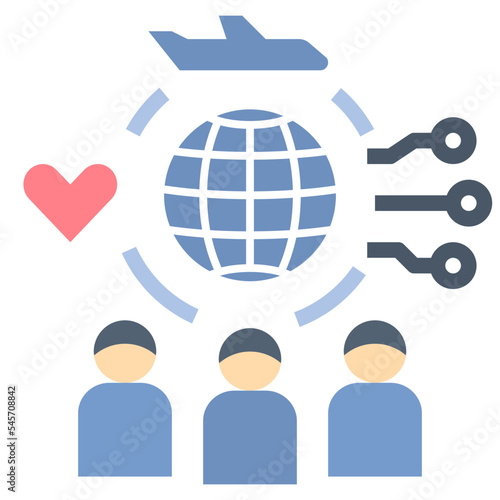 millennial flat style icon