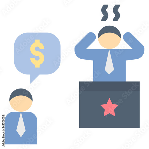 negligence flat style icon