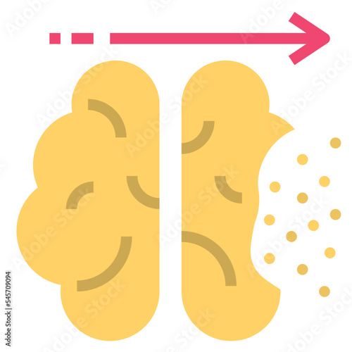 neurodegenerative flat style icon